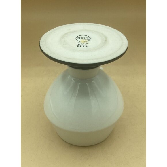 Vintage Hall China Pedestal White Mug Restaurant Ware Black Footed - Picture 8 of 11